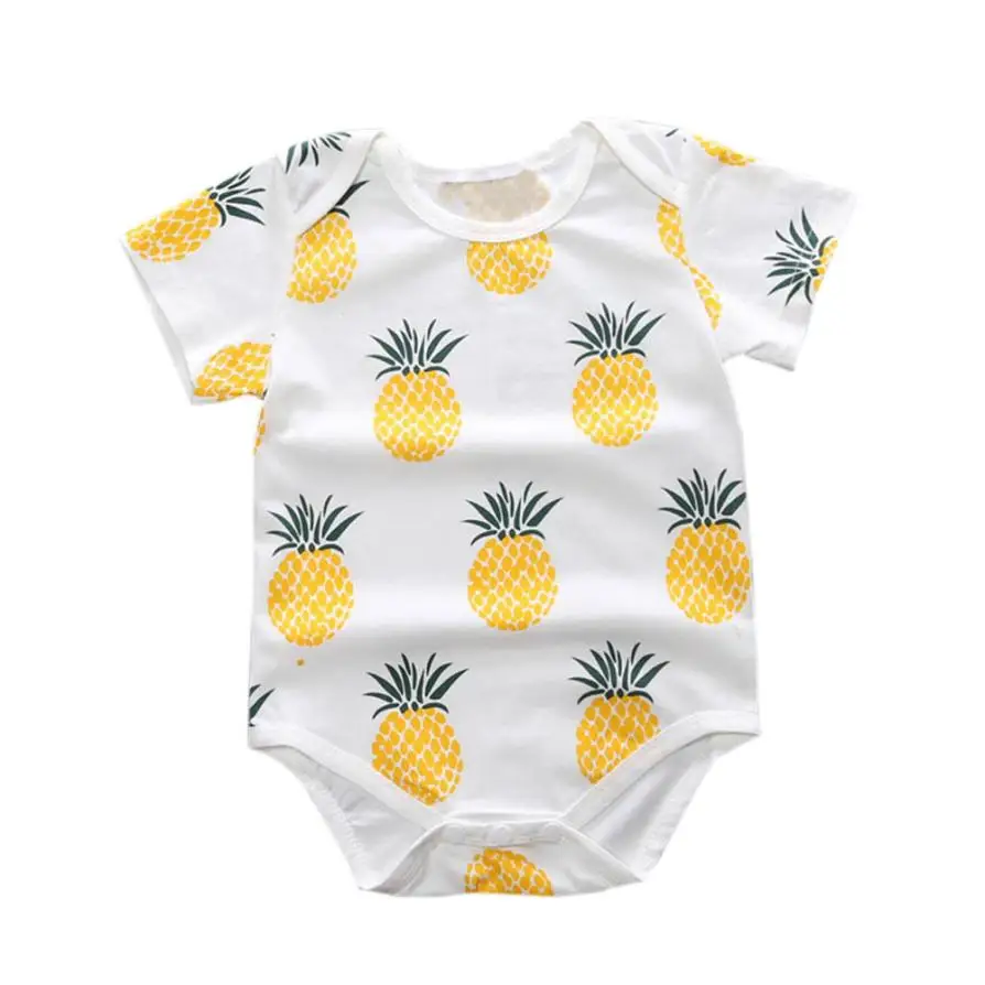 От 0 до 2 лет 2017 г. модная летняя детская одежда белого цвета Милый хлопковый