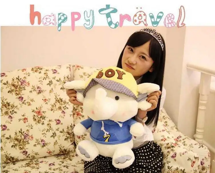 Симпатичные дети плюшевые игрушки комфорт слоненок в шляпе чучело куклы