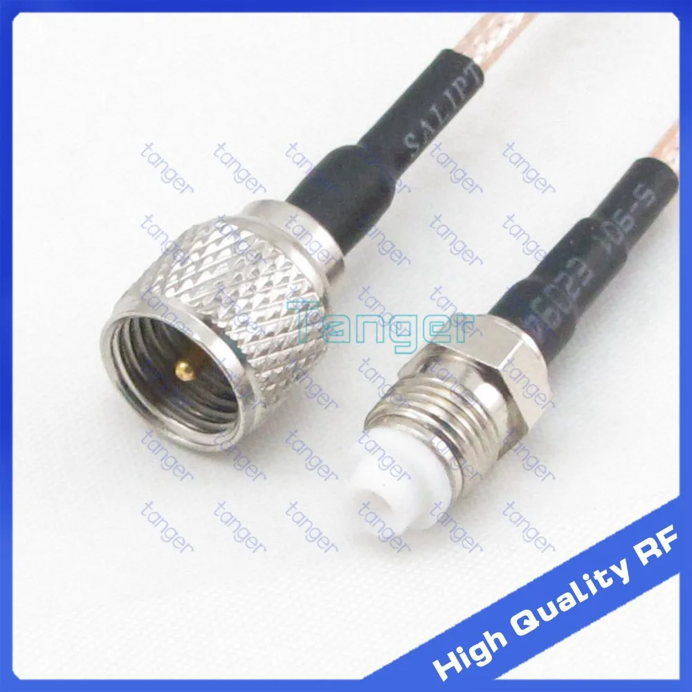 6 дюймовый разъем FME Мама Мини УВЧ папа со стандартным коаксиальным кабелем