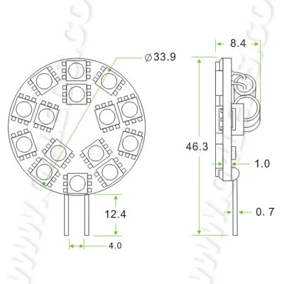 15LED G4 светильник с регулируемой яркостью 5050SMD 300-330LM 3 Вт широкое напряжение AC/DC10-30V для лодок кораблей автомобилей 5 шт./лот