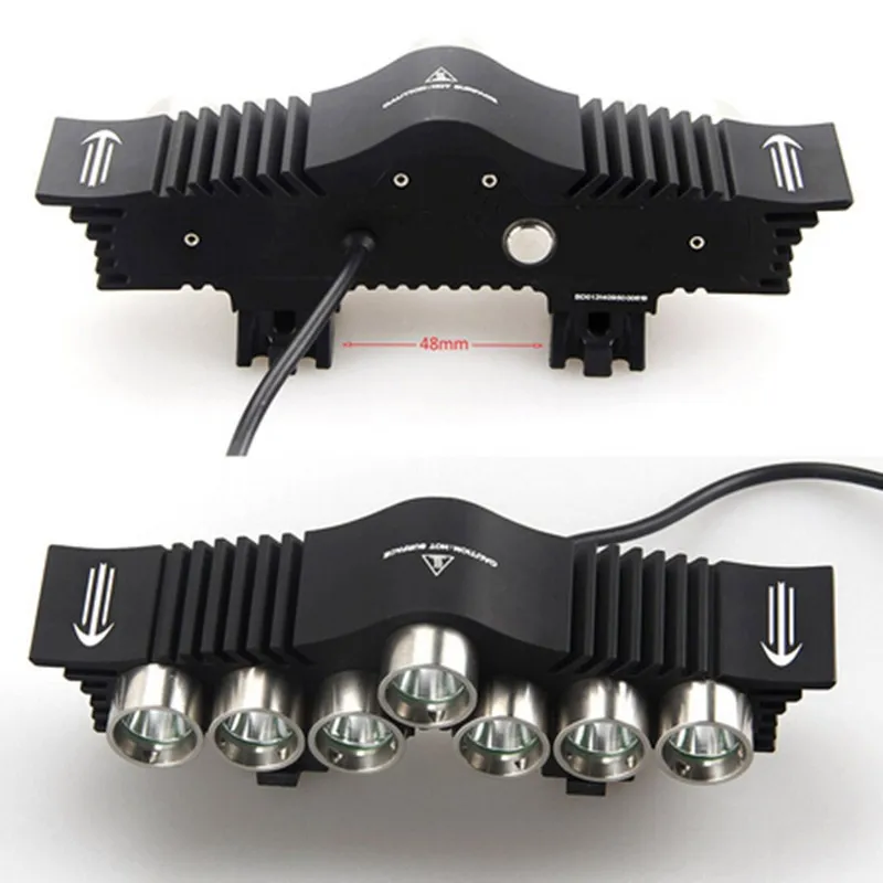 Ультра яркий 7 x CREE XM-L2 3 режима светодиодный фара для велосипеда передняя фара с 6*18650 Батарейный блок