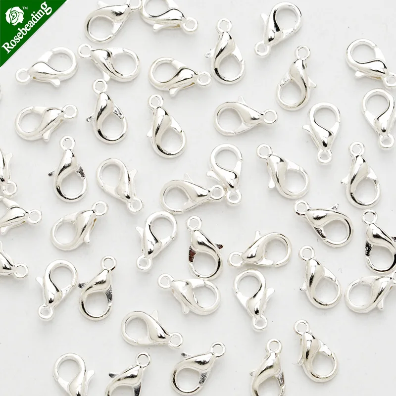 100 шт. 10 мм застежка из цинкового сплава цепная застежки-карабины-100683 | Украшения и