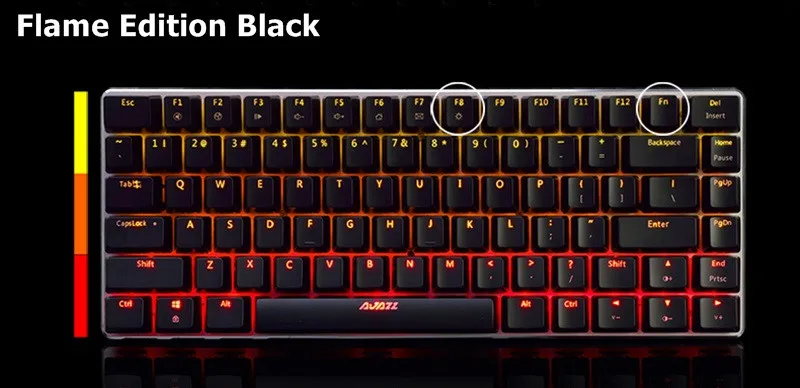 Ajazz AK33 82 клавишная панель из сплава USB Проводная Подсветка Механическая игровая клавиатура синяя/черная ось со съемным кабелем