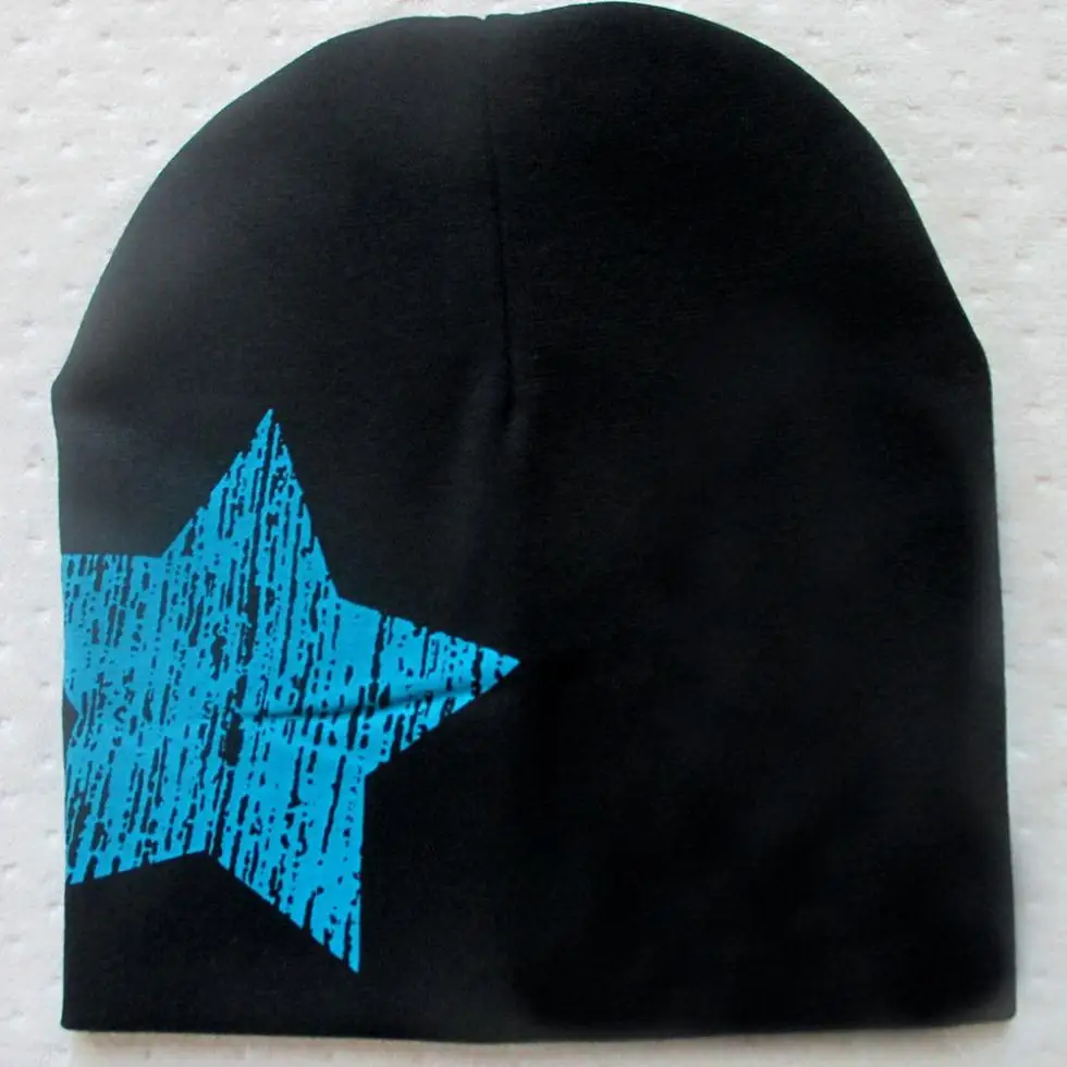 Детская шляпа с принтом звезд мягкая теплая удобная Хлопковая шапочка для