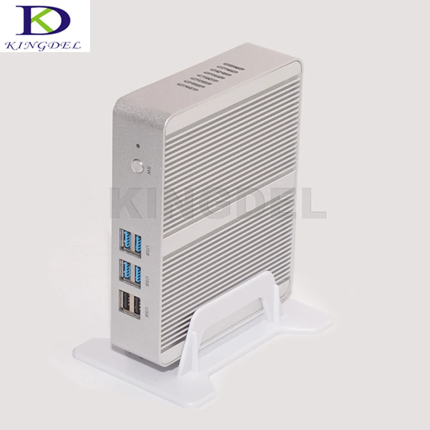 Безвентиляторный мини ПК kingдель Windows 10 8 ГБ ОЗУ 256 Гб SSD четырехъядерный процессор