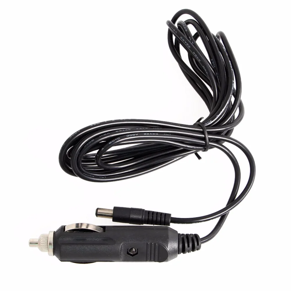 

1Pc 12V DC 5.5mm x 2.1mm Car Cigarette Lighter Power Plug Cord Adapter Cable 3m Black