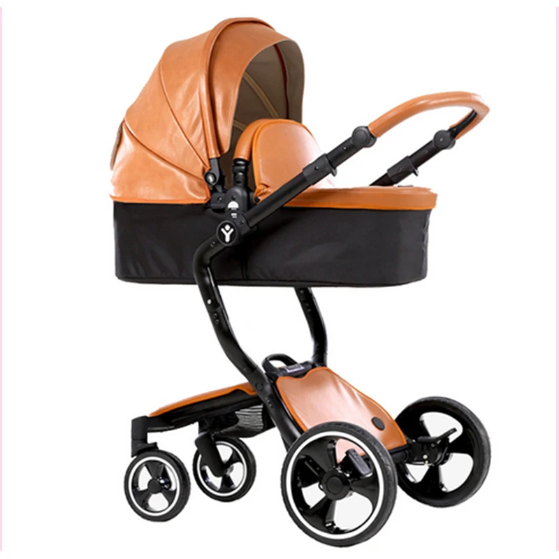 foofoo детская коляска Высокого пейзаж ребенка тележка кожа|stroller high landscape|baby strollersit