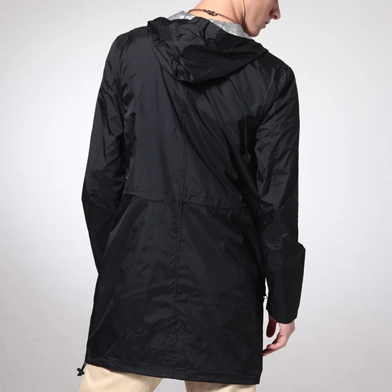 Повседневный мужской плащ с капюшоном из нейлона непромокаемое пончо|raincoat with