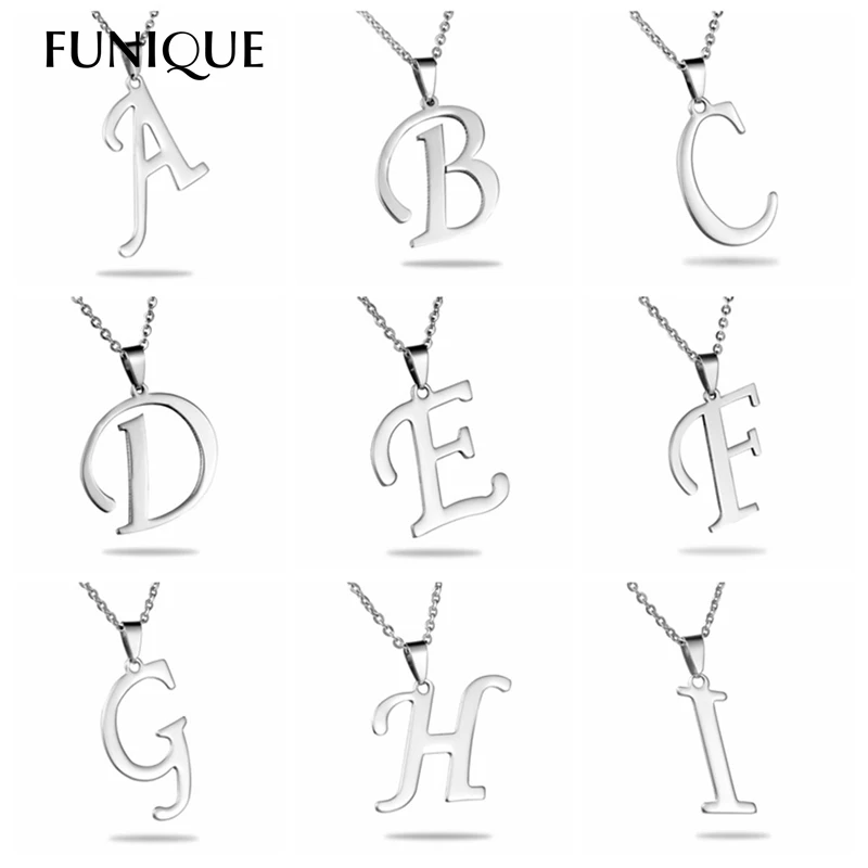 1 шт. подвеска с буквами алфавита из нержавеющей стали|charm stainless steel|stainless steel