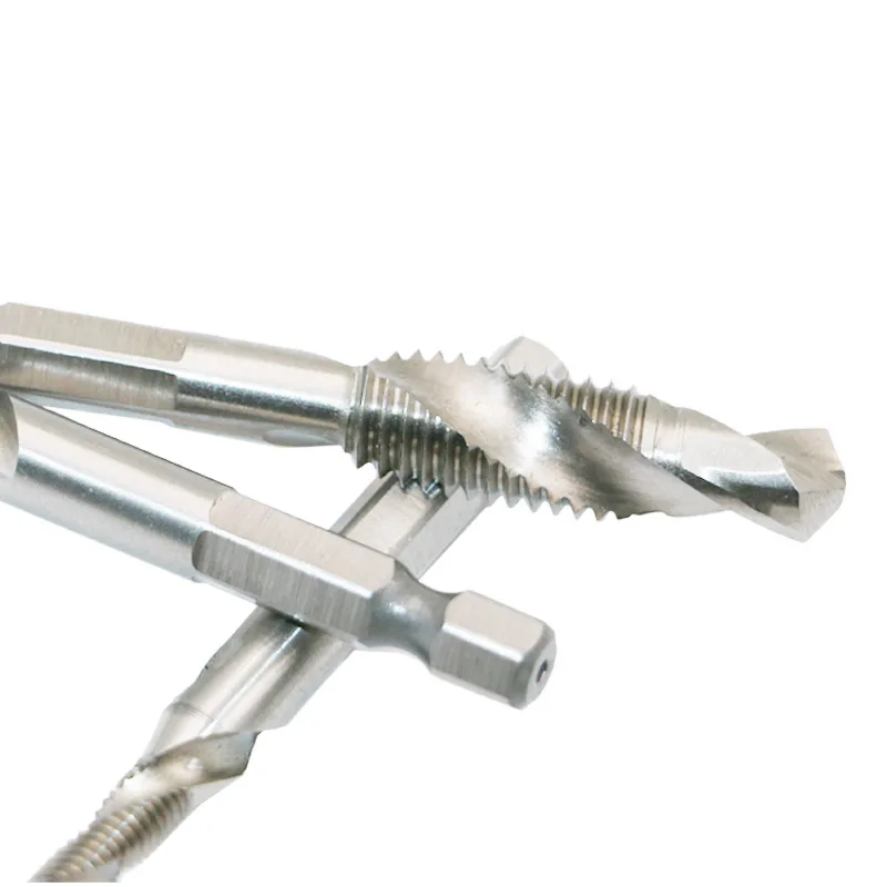 Подводная лодка Экспресс 6 шт. SM3 M10 composite tap drill bit thread spirals crew 1/4 ''hex 4341 HSS|bit grinding|bit