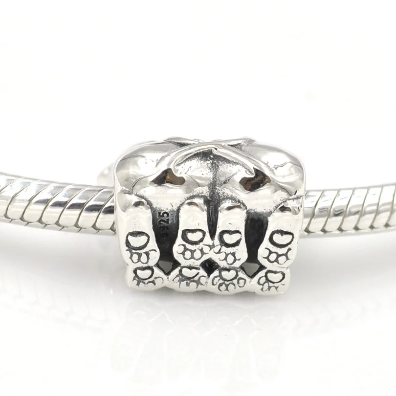 Кулоны а-ля Pandora, браслет 925 пробы серебро, с милым рисунком кота, Purrfect вместе Талисман из бусин ручной работы для изготовления ювелирных изделий браслет charmlead