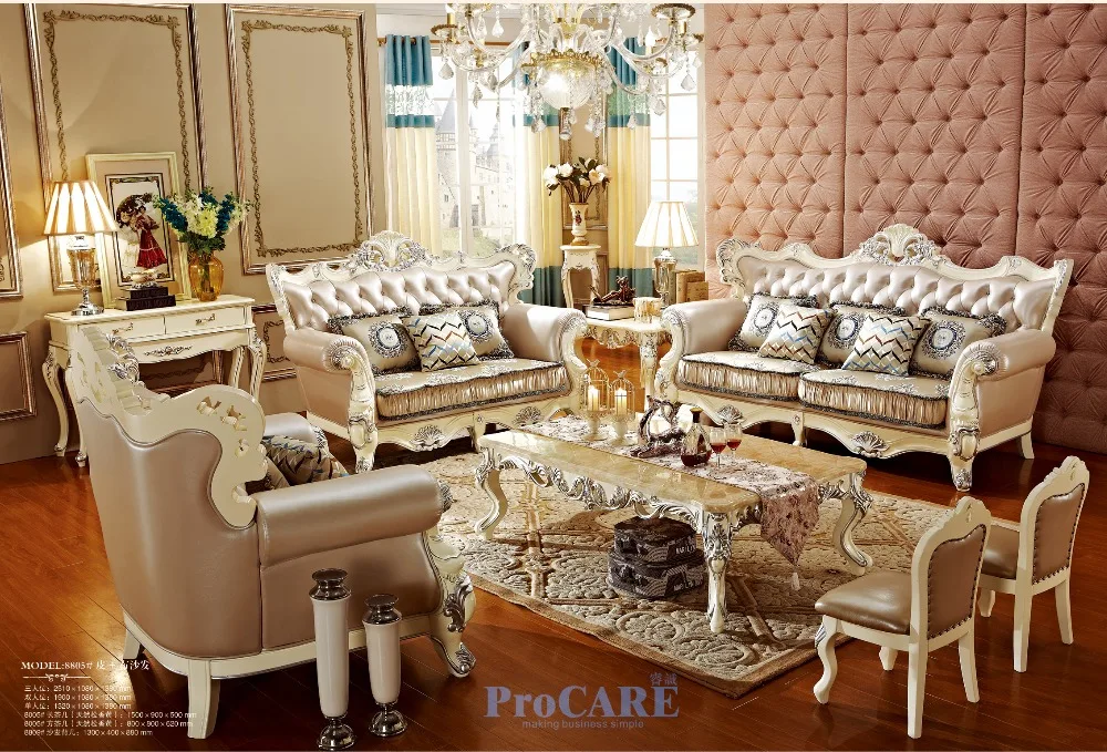 США роскошный Дуб твердой древесины натуральная кожа и ткань секционные диваны