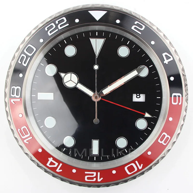 1 шт Бесплатная доставка XL Размер Роскошные Настенные часы металлические форма