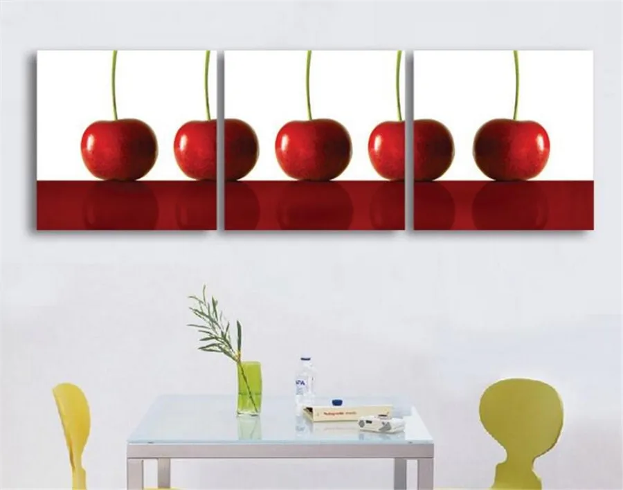 Clstrose Green Apple картина современного Домашний Декор 3 шт. стены Книги по искусству холст картины для Кухня столовой висит на стене без рамы