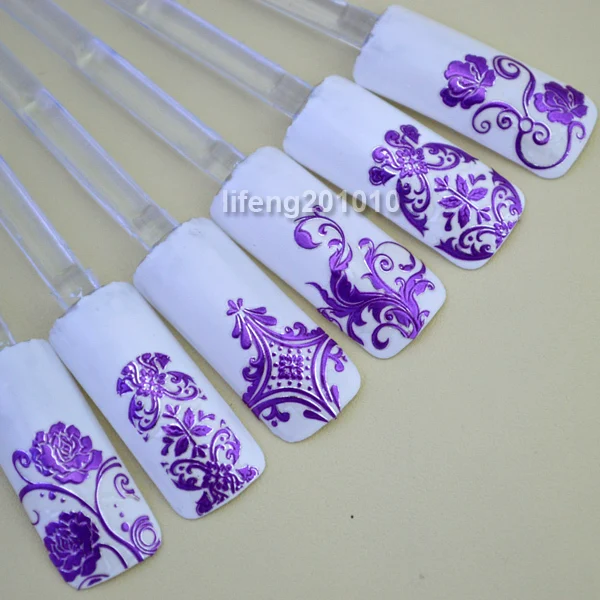 108 шт. Высокое качество золото стикеры 3D на ногти Nail Art Наклейки для украшение для ногтей инструмент для горячего тиснения большой размер XL J003