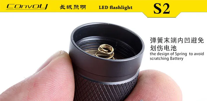 Конвой S2 Cree XM-L2 U2-1A AMC7135* 3 2-группа 3/5 режим EDC светодиодный фонарик