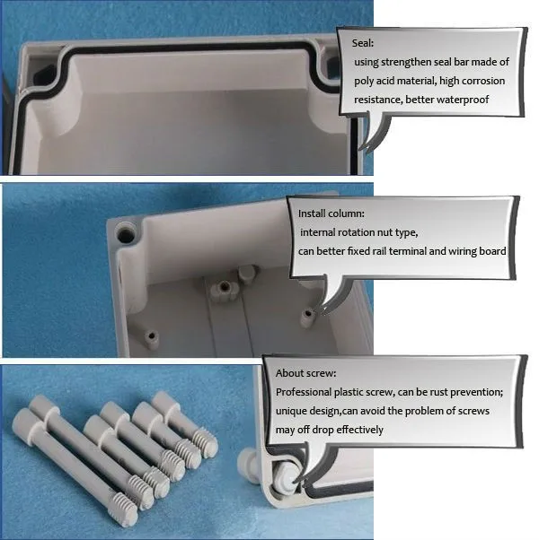 IP65 100x68x40 мм, водонепроницаемая распределительная коробка, пластиковая коробка для проекта, электрический разъем, Клемма, открытый корпус, коробка для настенного монтажа