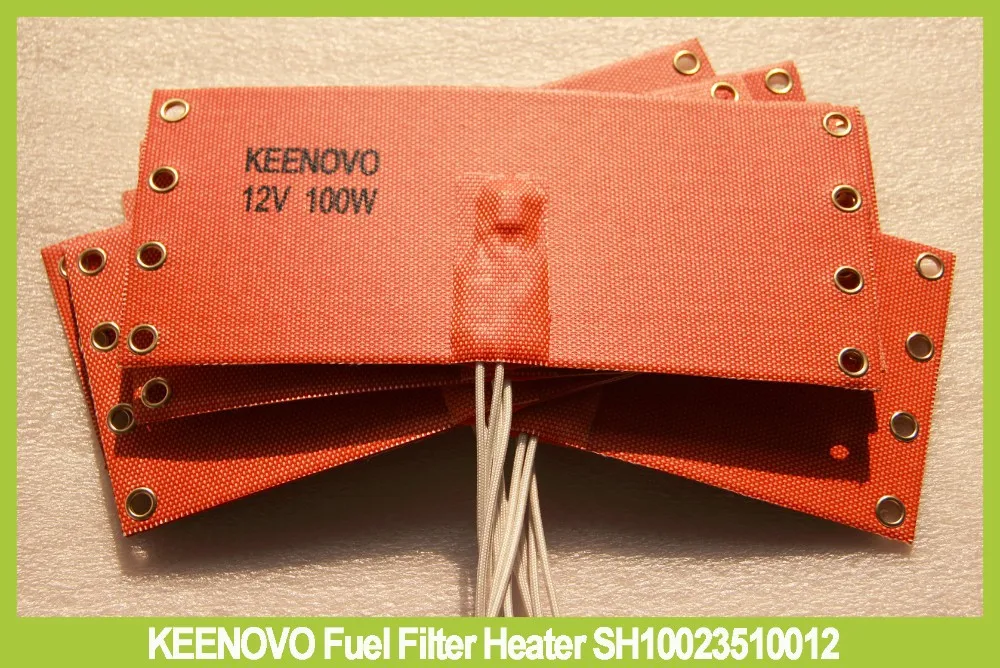 12V 100 W, силиконовый нагреватель облицовка площадка/коврик/настил/Накладка коврик, автомобильный топливный фильтр нагреватель, дизельный Обогреватель, гибкая Нагревательный элемент с термостатом