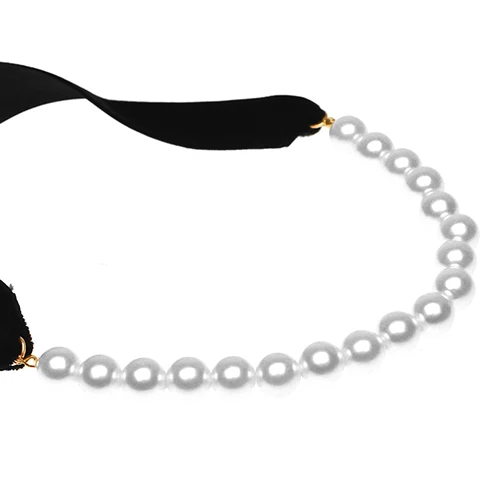 Women Velvet Bowknot Faux Pearl Clavicle Chain Collar Choker Necklace Jewelry | Украшения и аксессуары