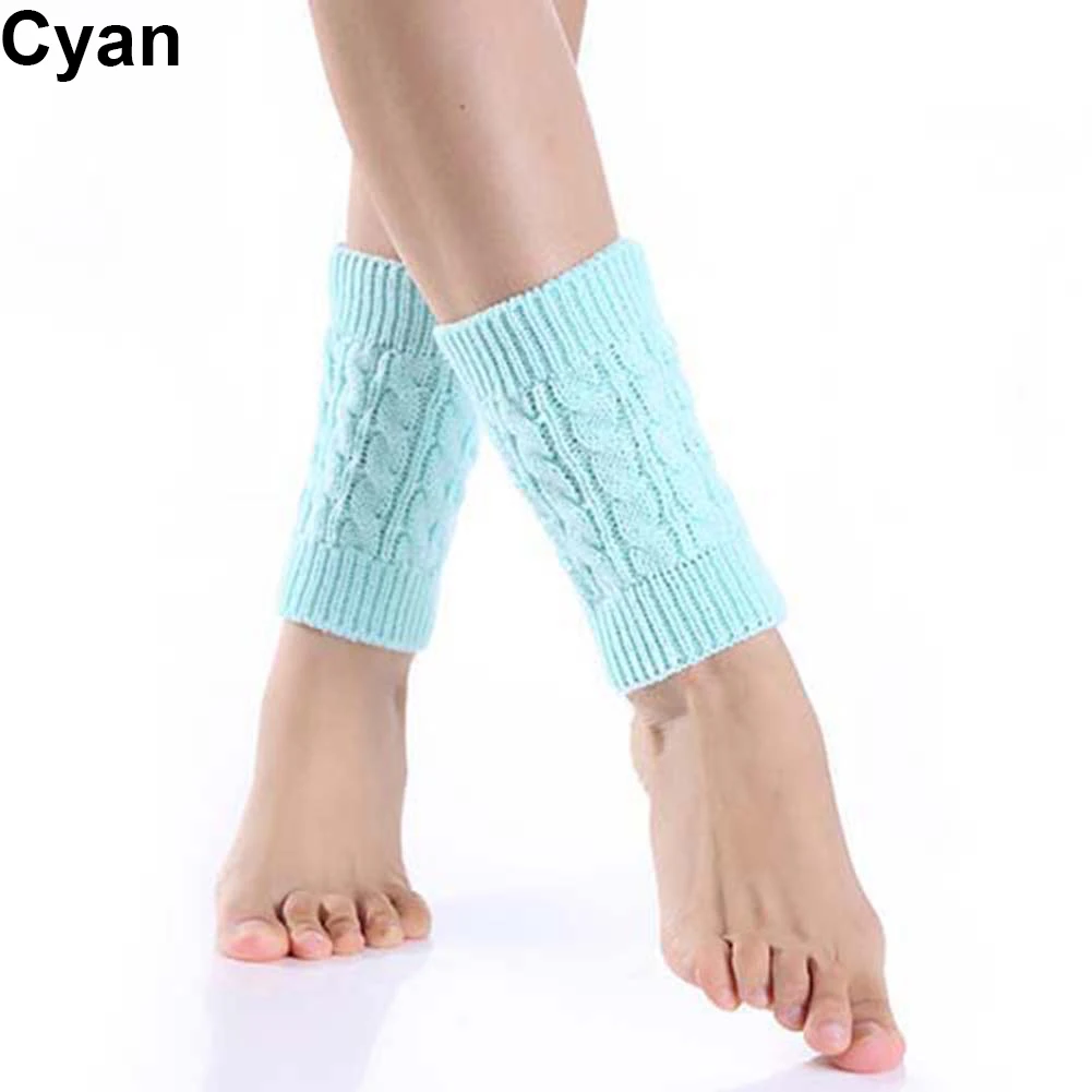 Зимние теплые женские гетры вязаные крючком носки для ботинок с манжетами 1 пара