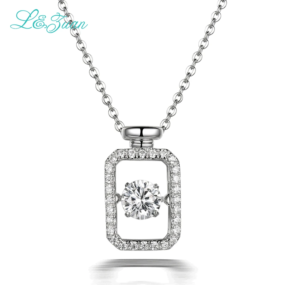 I & zuan модное ожерелье из стерлингового серебра 925 пробы с камнем 1 18 карат Простое