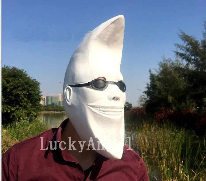 White Funny Moon Man Women Full Head Latex Mask Darth Maul Face Halloween Costume Ball Cosplay Party Masquerade | Дом и сад