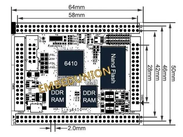 FriendlyARM S3C6410 ARM11 макетная плата TINY6410+ 4,3 дюймов Сенсорный экран, 256 м Оперативная память+ 256 M Flash, Поддержка Android