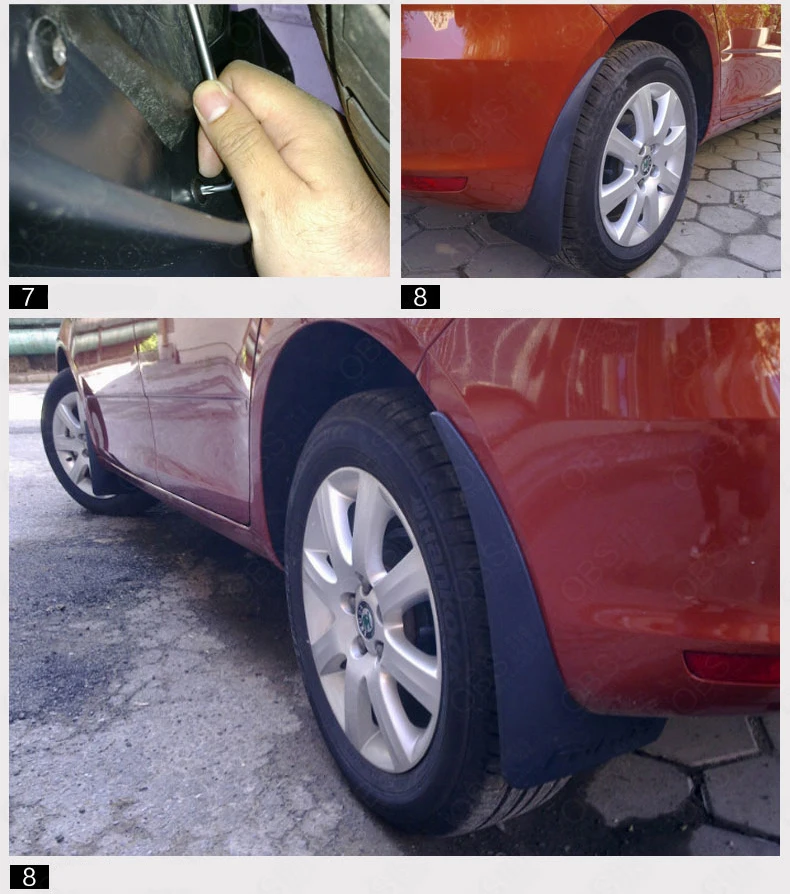 4 шт. Высокое качество ABS Крыло Брызговики Fender Брызговики для Kia Carens 2013