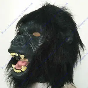 Женская маска с капюшоном обезьянка латексная модель костюм для косплея на