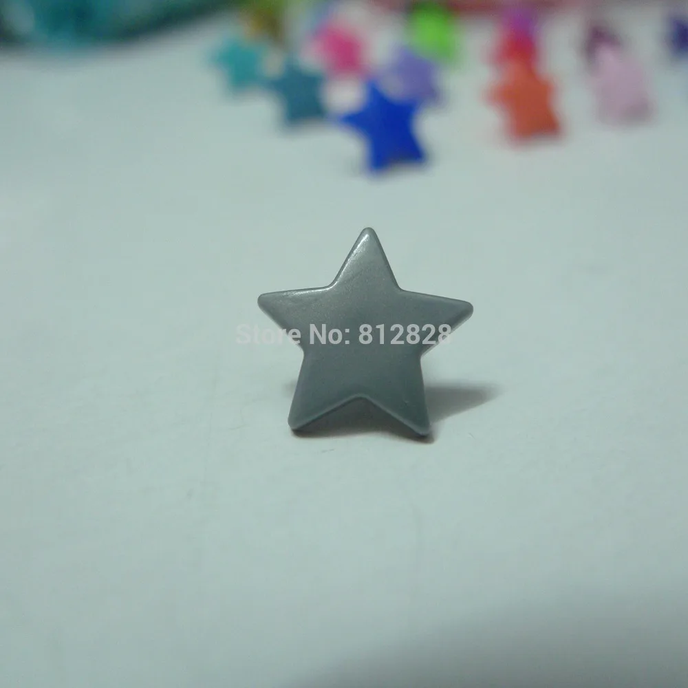 200 комплектов # B13 серебристо серый T5 глянцевые защелкивающиеся кнопки в форме