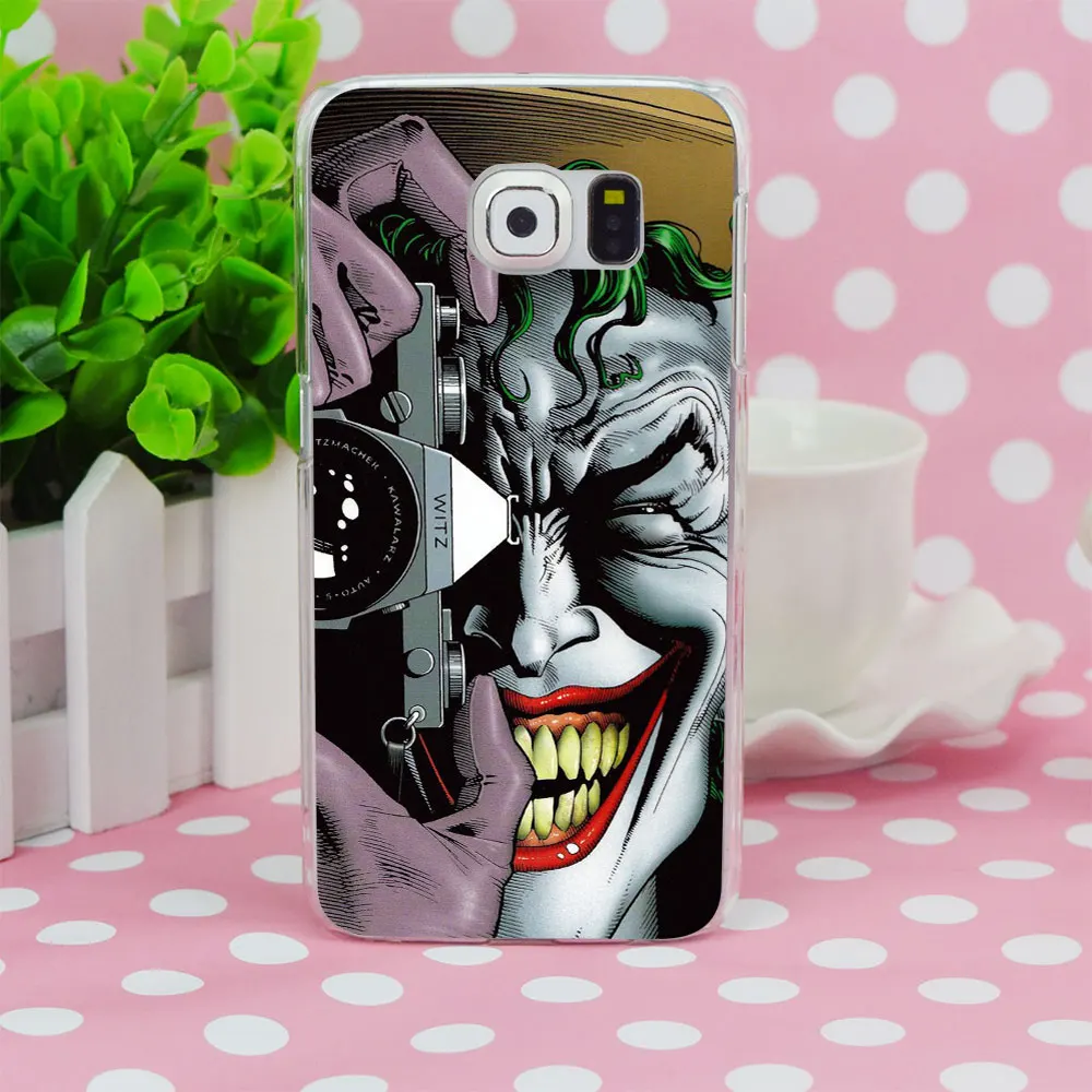 G55 Batman Джокер Темный Рыцарь Прозрачный Жесткий PC Case Cover For Samsung Galaxy S 3 4 5 6 7 Мини Края