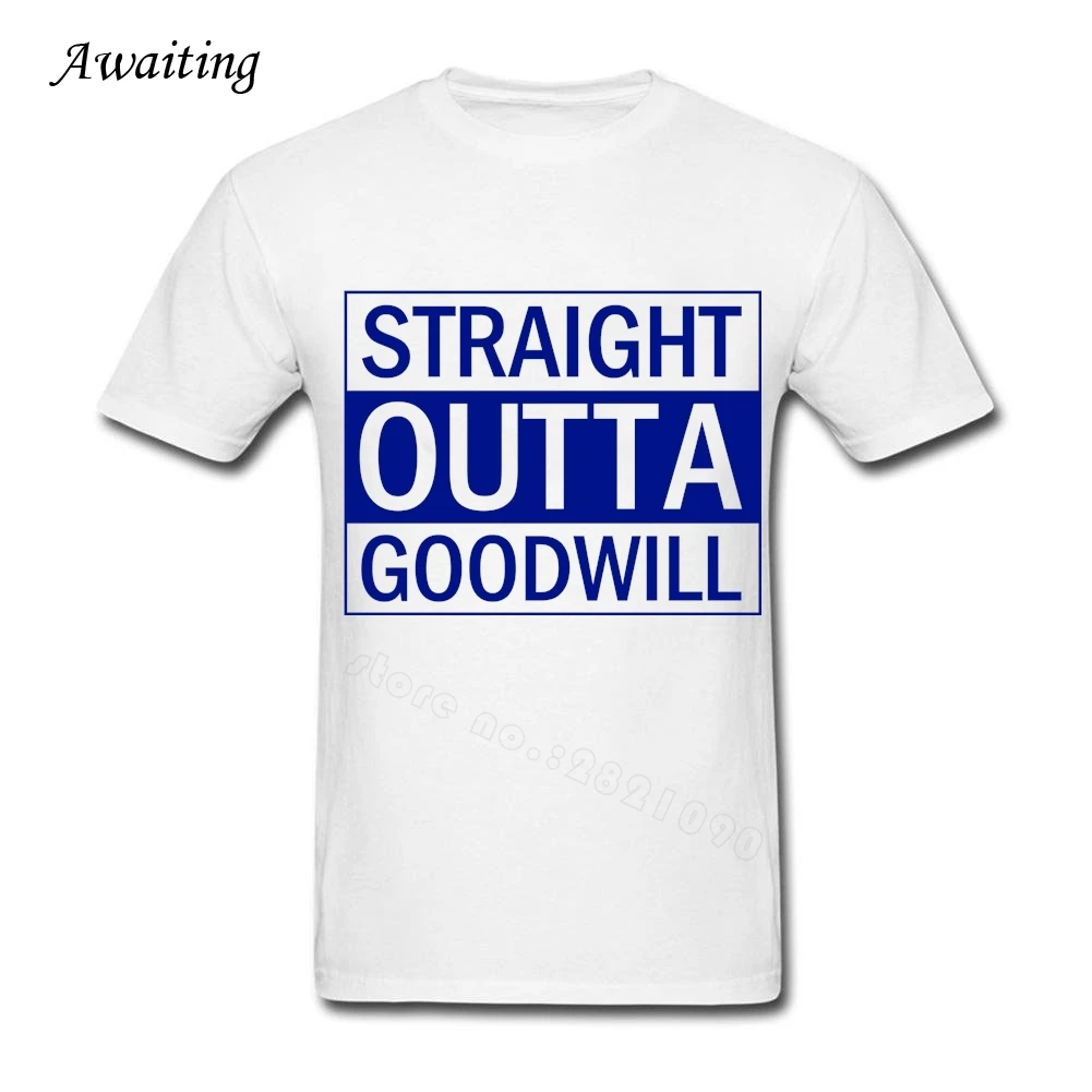 Straight Outta Доброй Воли Печатных мужская Футболка Летом О-Образным Вырезом Супер