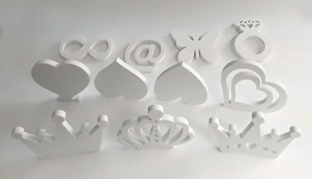 30 см отдельно стоящие искусственные деревянные белые буквы