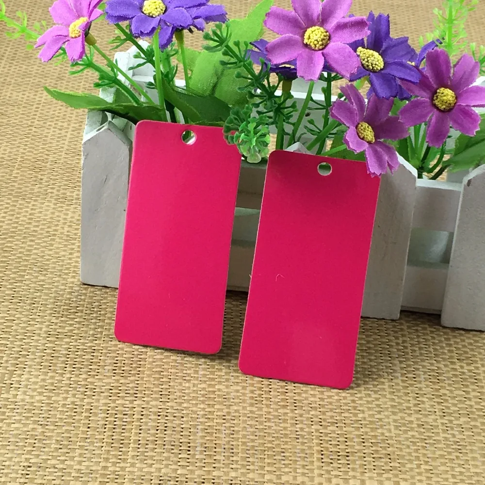 200PCS Price Tags 8*4cm Kraft Rectangle Cradboard Label Tag Blank Cardstock Jewelry Cardboards Accept custom logo | Украшения и