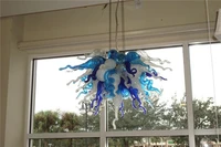 modern led bulbs crystal hand blown glass chandelier for villa decoration