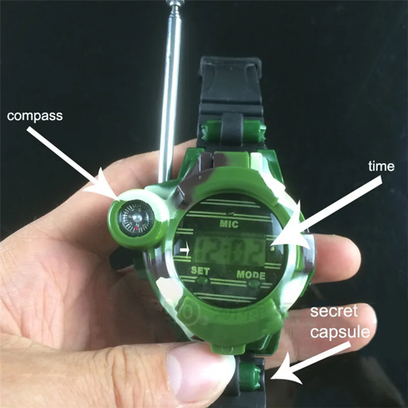2 шт. детские наручные часы рация с компасом|watch screwdriver|toy watch all blackwatch holder |