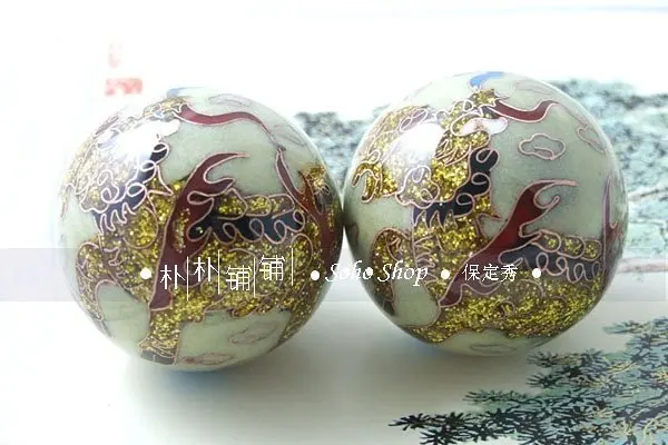 50 мм китайские шарики baoding w/gold kirin, fadeless в нескольких цветах. Перегородчатая здоровья стресс шары. Красная бумажная коробка