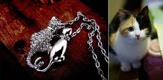 AAAA+ стразы, подвеска для влюбленных котов, котенка, ожерелье, цепочка для свитера, модное ювелирное изделие, подарок для девушек и женщин,, качество