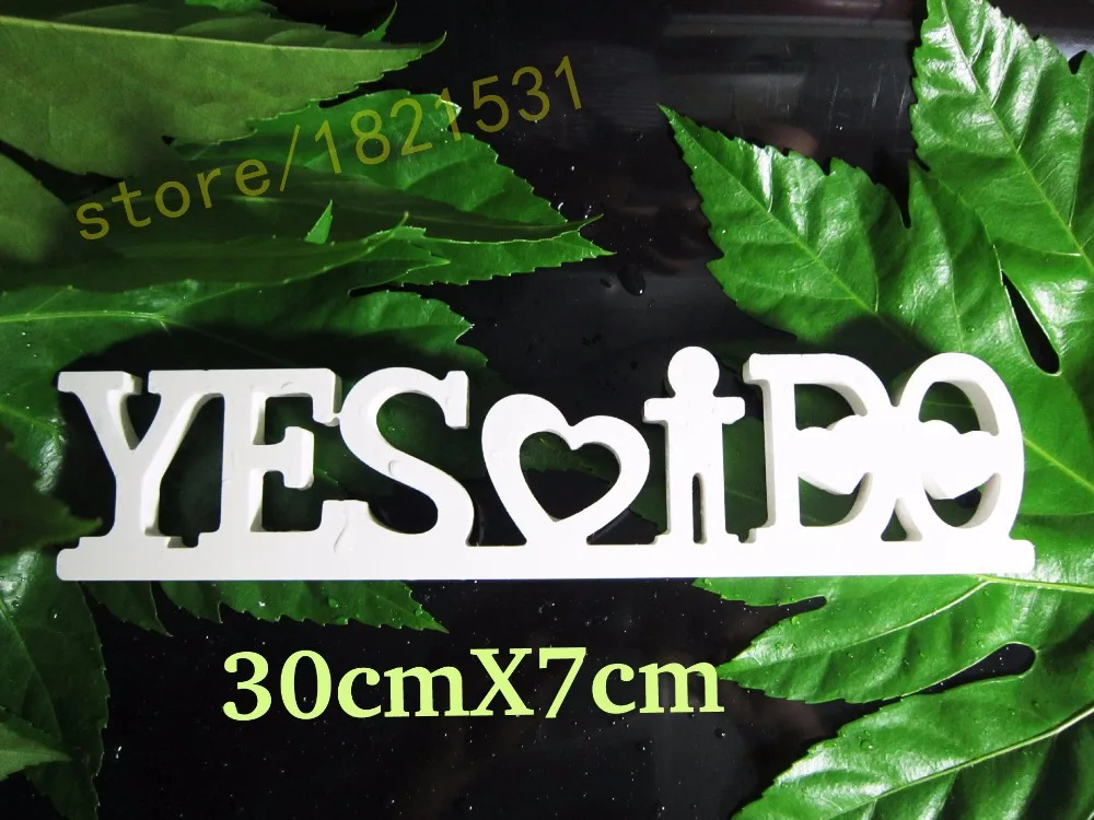 

Соединенные буквы, высота 7 см X 30 см, да Идо, украшение для дома, деревянные белые буквы алфавита, украшение для свадьбы, дня рождения