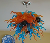 home decoration contemporary hand blown glass bright colored chandeliers