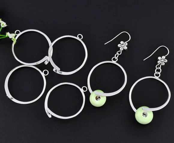 LASPERAL серебряный цвет Roud ушные клипсы подходят висячие серьги ювелирные изделия