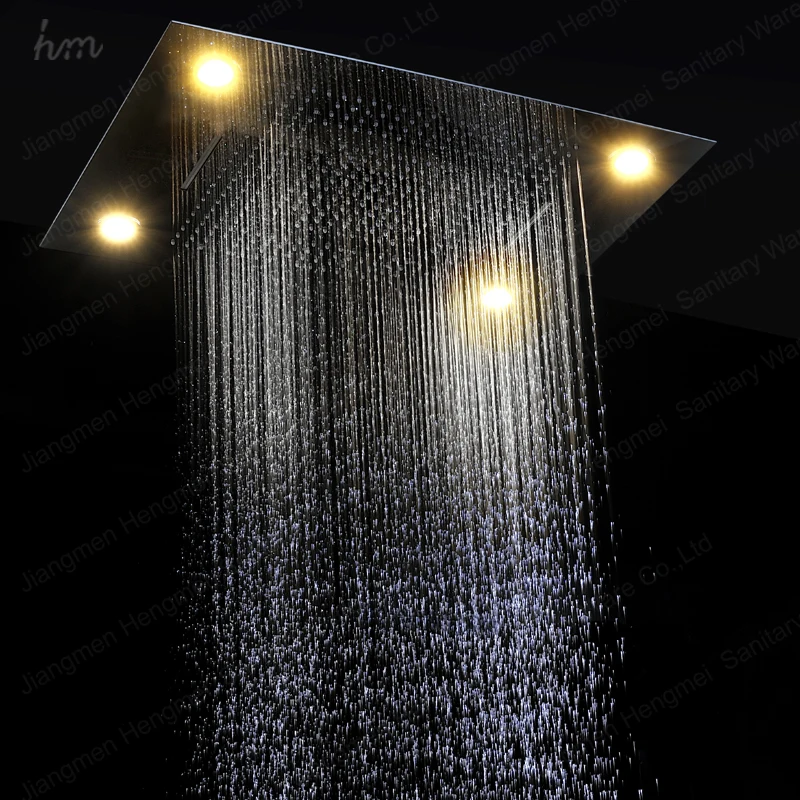 Потолочные встраиваемые электронный светодиодный душ высокого потока 70l inox