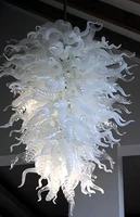 new 2016 ac 110120220240v beautiful luxury art deco white glass chandelier with led bulbs hand blown murano glass