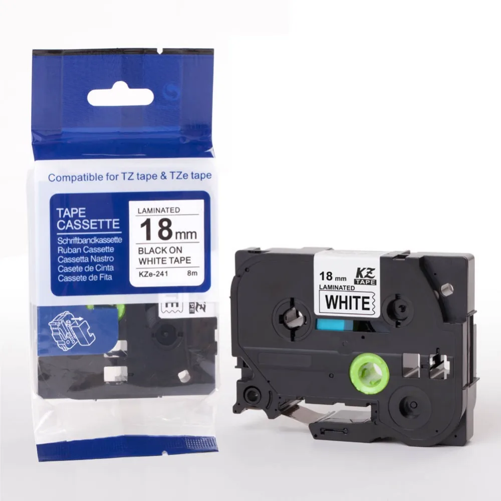 

2 PCS 18mm tze241 tze 241 tze-241 Compatible for Laminated Brother Label Ptouch Tapes tz 241 tz241 tz-241
