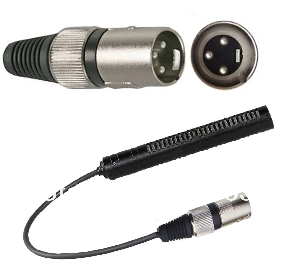Phantom power XLR 3Pin Мужской Микрофон для интервью дробовик микрофон для ZOOM H4N цифровой рекордер, микшерный пульт, камера и т. д