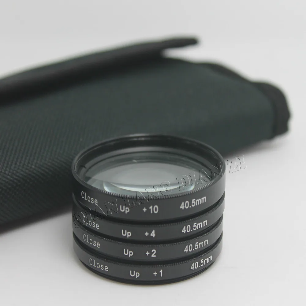 Гарантия 40,5 мм 40,5 мм крупным планом+ 1+ 2+ 4+ 10 макрообъектив набор для Canon SONY NIKON все 40,5 мм ELNS с фильтрующим мешком