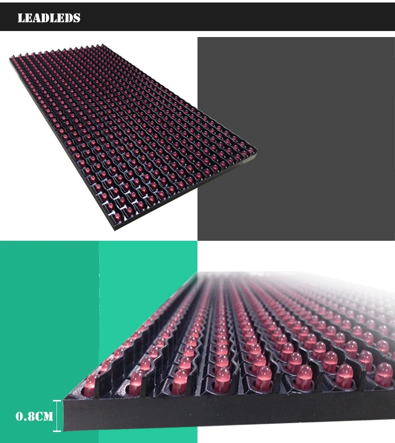 Светодиодный полууличный модуль высокой яркости P10 для одного цвета