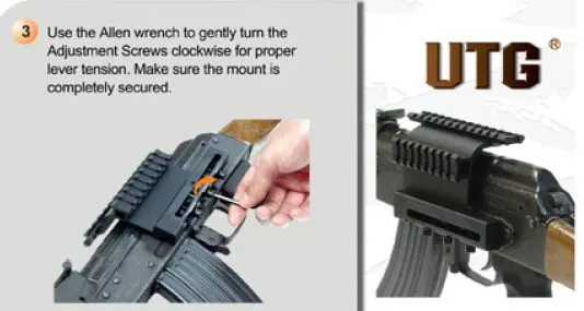 Тактический АК Двухместный Пикатинни Боковое крепление Системы винт Стиль для AK 47/74 подходит Тактический областей прямо поверх диаметр оси