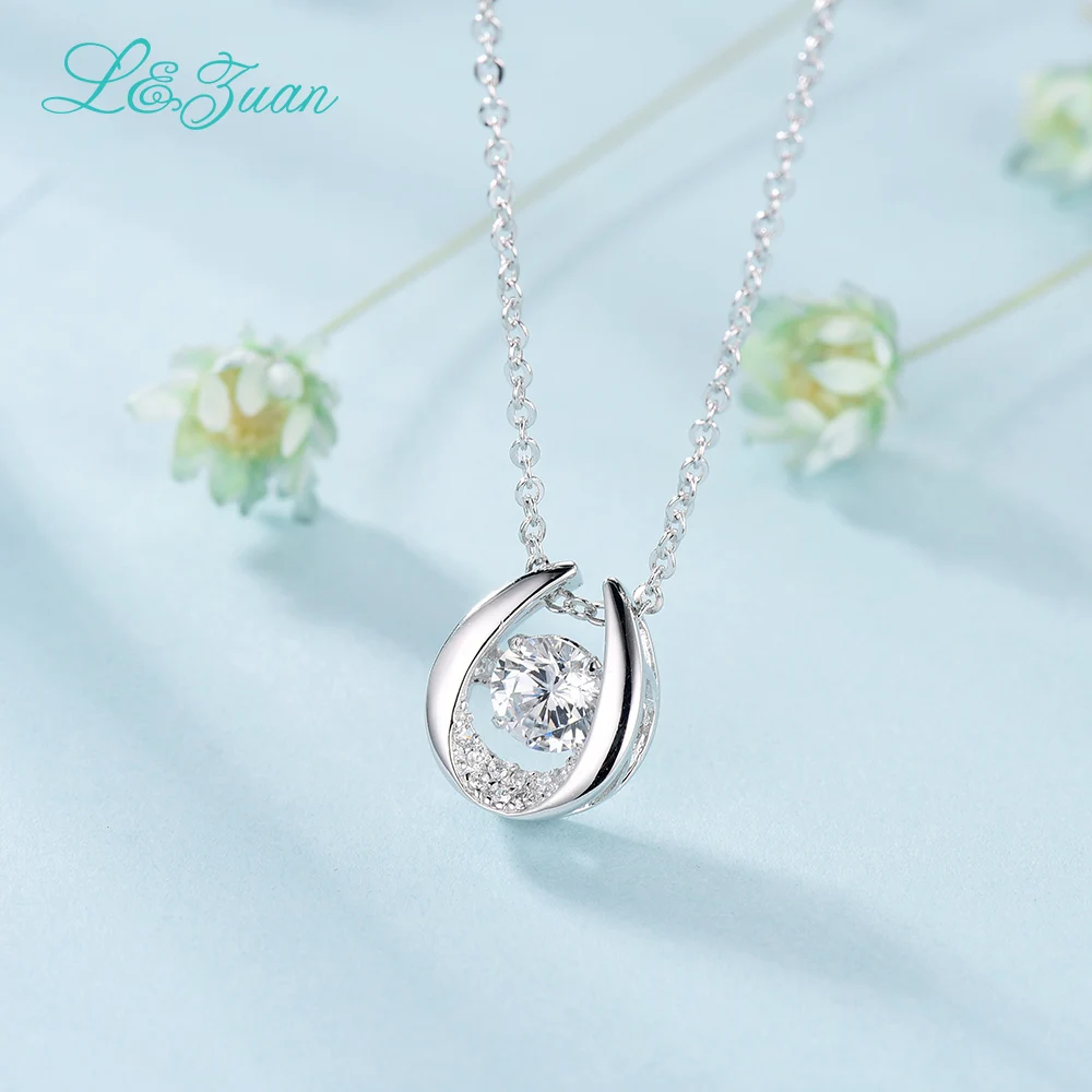 L& zuan 925 Стерлинговое Серебро 0.9ct каменное ожерелье Япония оригинальная умная серия Танцующая подвеска ювелирные изделия с цепочкой для женщин в подарок