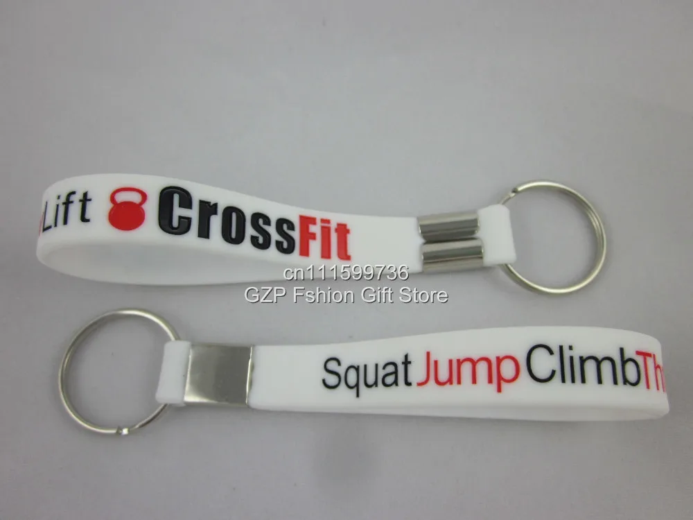 25 шт./лот CROSSFIT приседания прыгать восхождение пледы Лифт Крест Fit Браслет брелок кольцо держатель